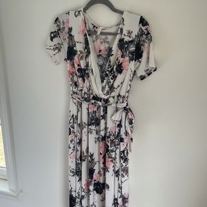 Floral Maternity Wrap Dress